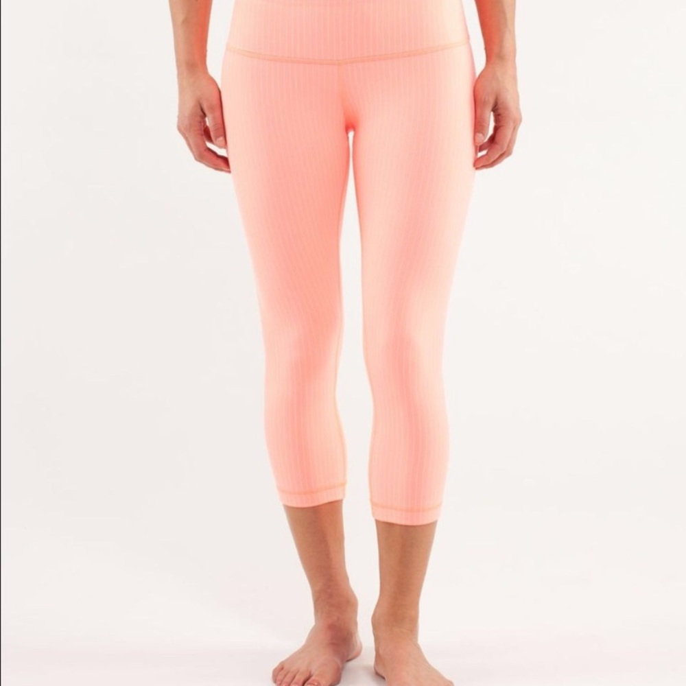 Lululemon Wunder Under Pop Orange leggings